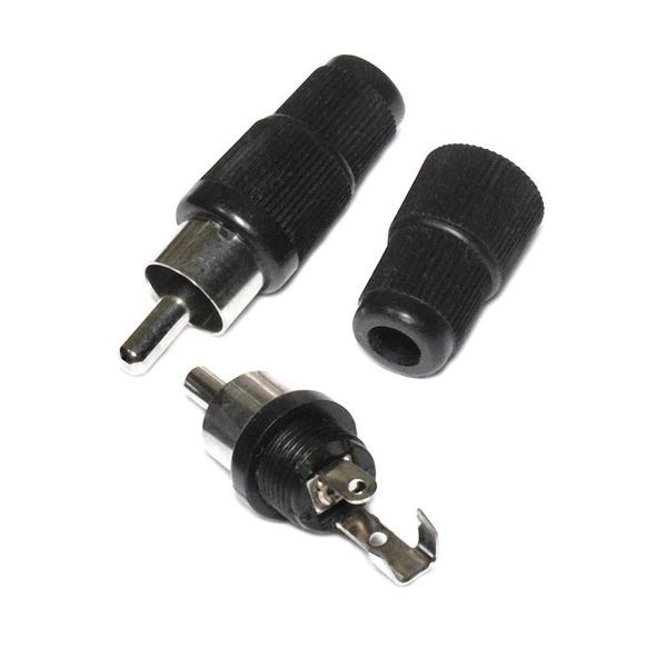 RCA Plug In-Line with Plastic Handle - Click Image to Close